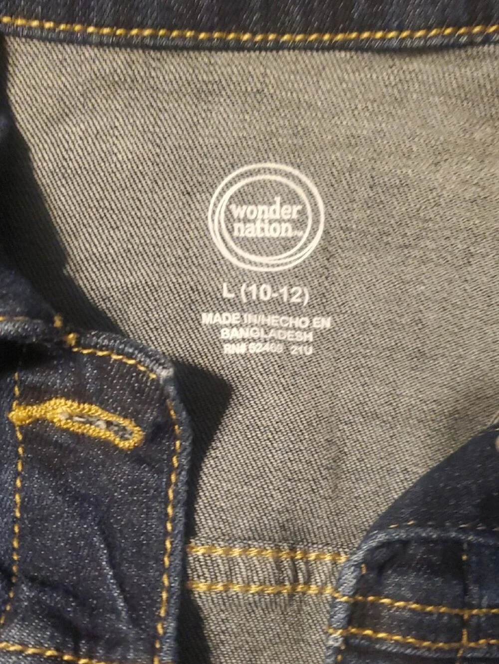 wonder nation Dark Blue Denim Jacket and Skirt Set